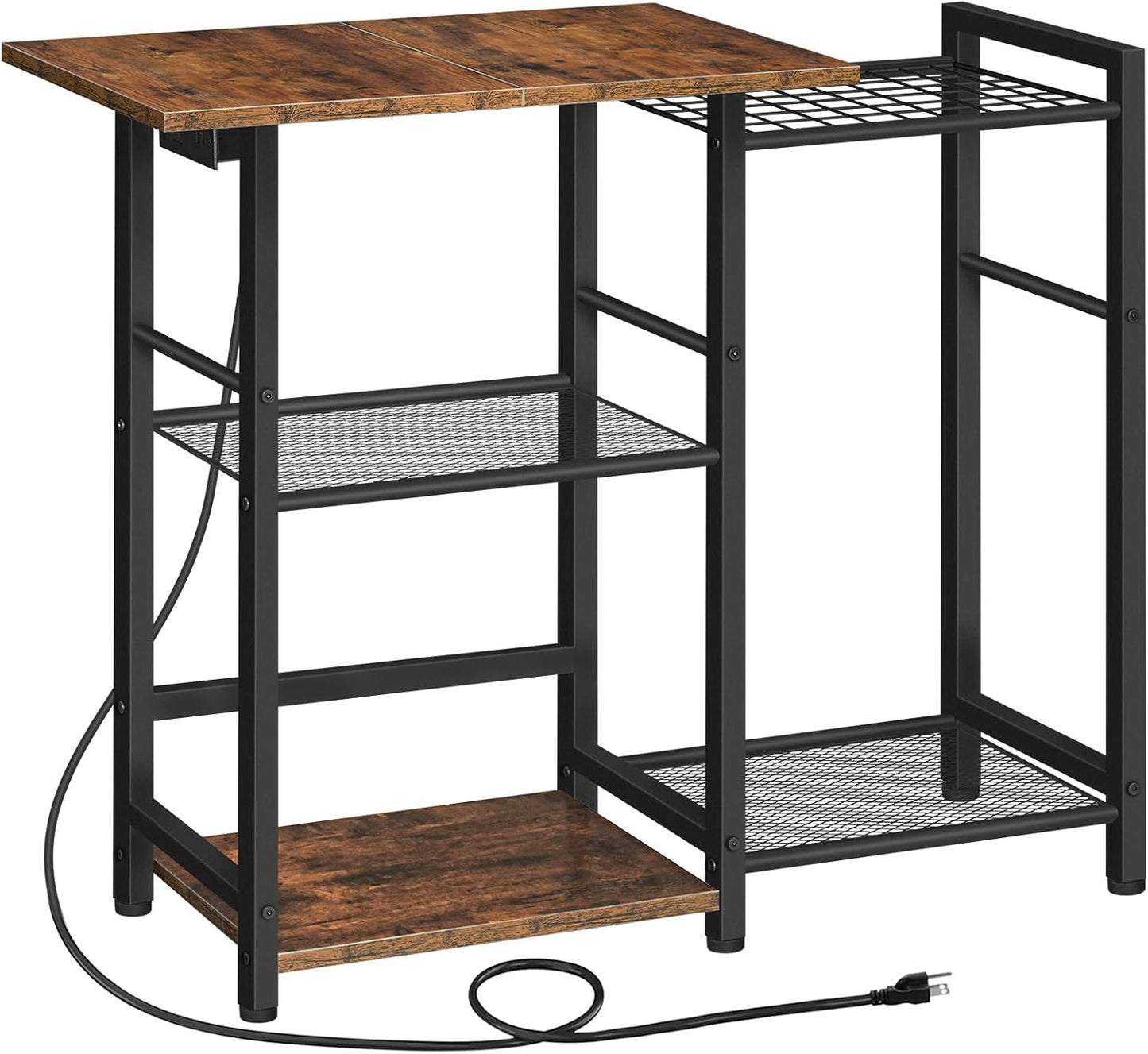 HOOBRO Industrial Bakers Rack with Charging Station