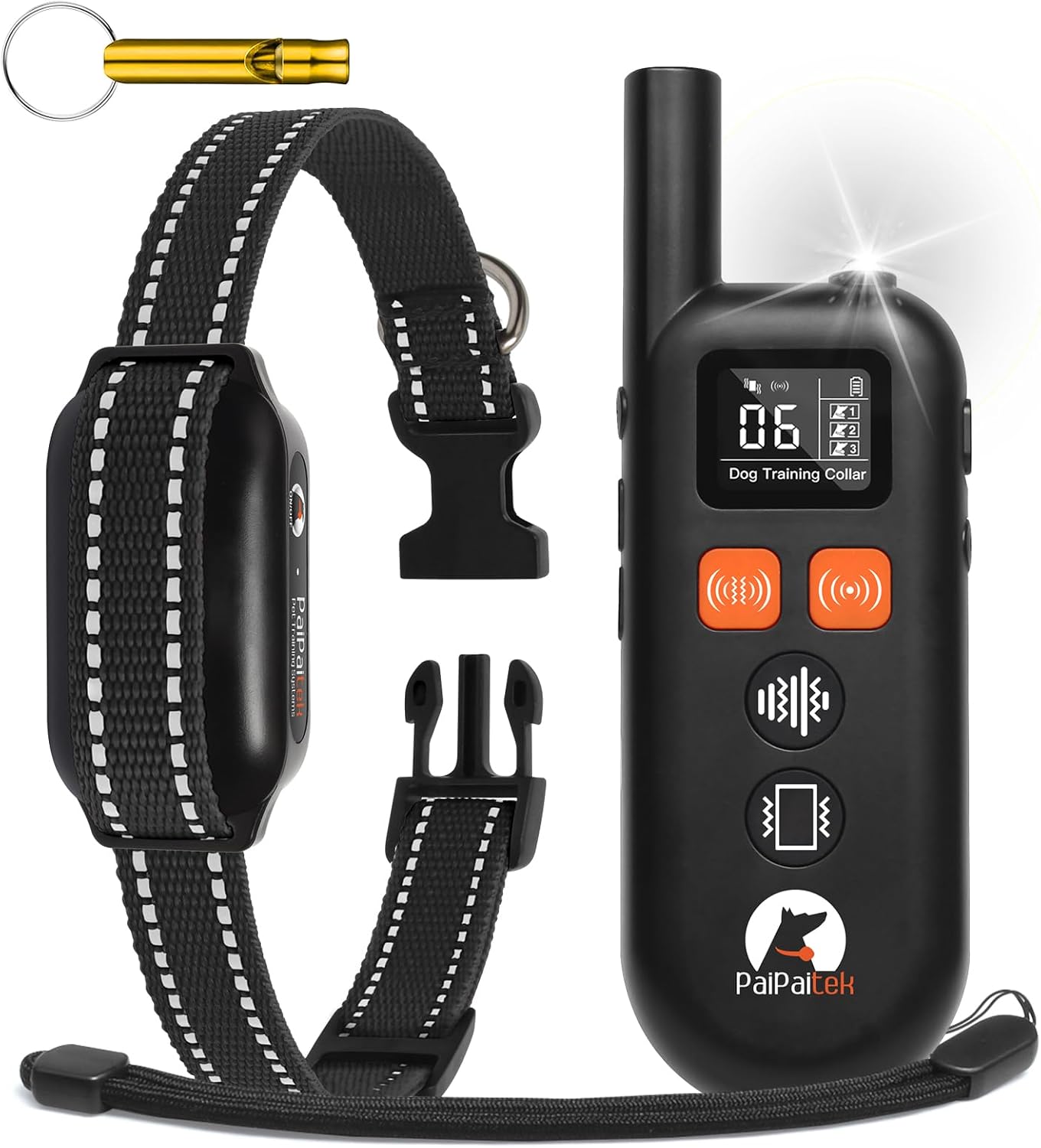 PaiPaitek No Shock Dog Training Collar with Remote 3300ft Range