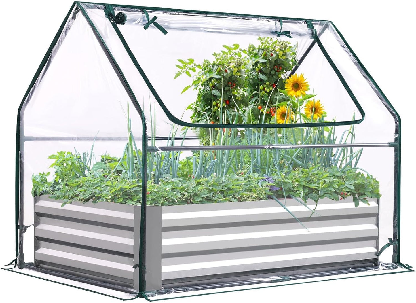 Quictent Raised Garden Bed with Cover for Outdoor Planting