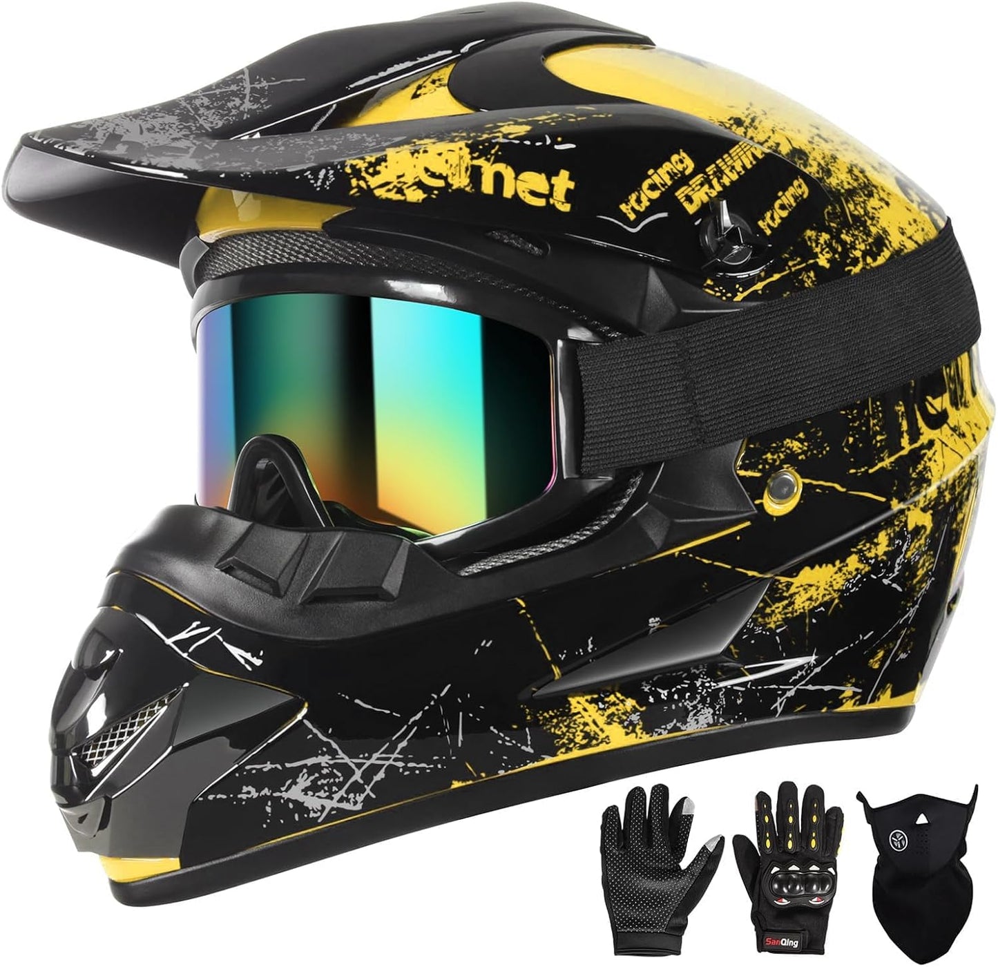 SPARK Dirt Bike Helmets for Kids and Adults - Full Face Set