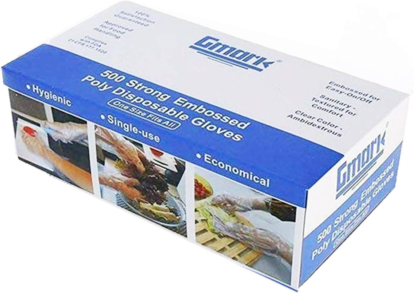 Gmark 500 Count Disposable Gloves | Food Safe LDPE | Versatile Cleaning & Styling | GM1070A