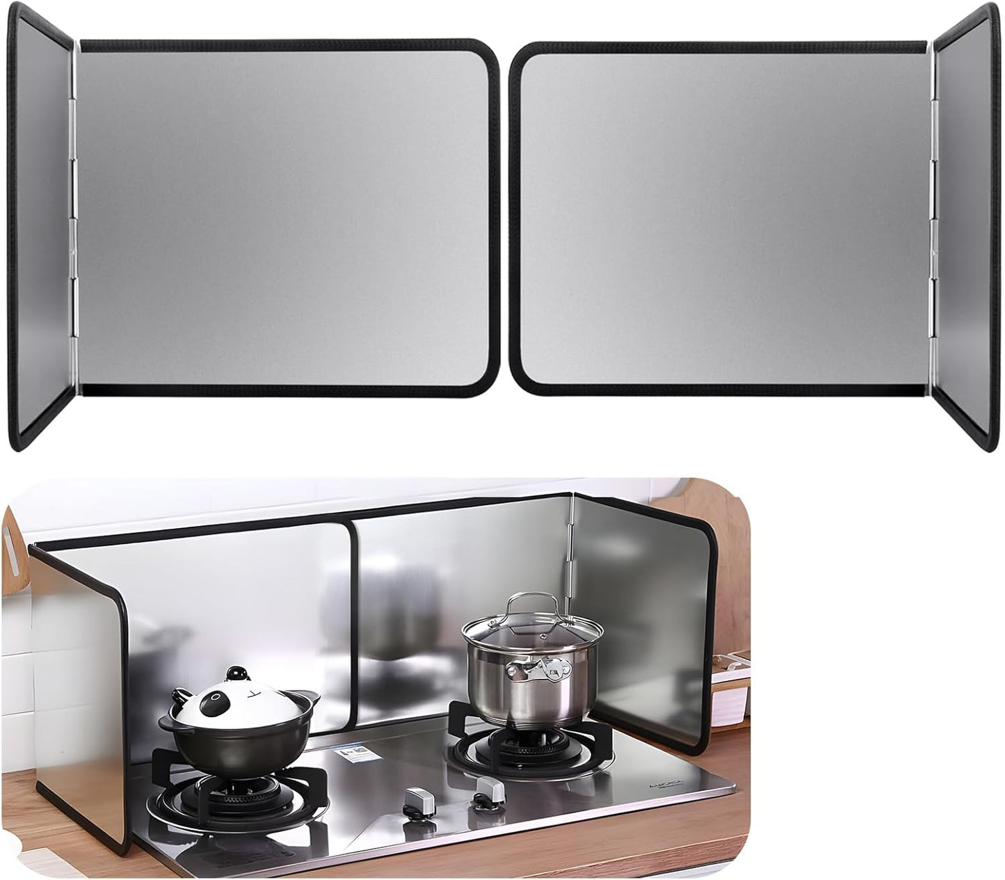 Guvarog Foldable Stove Guard - Grease-Free Cooking!
