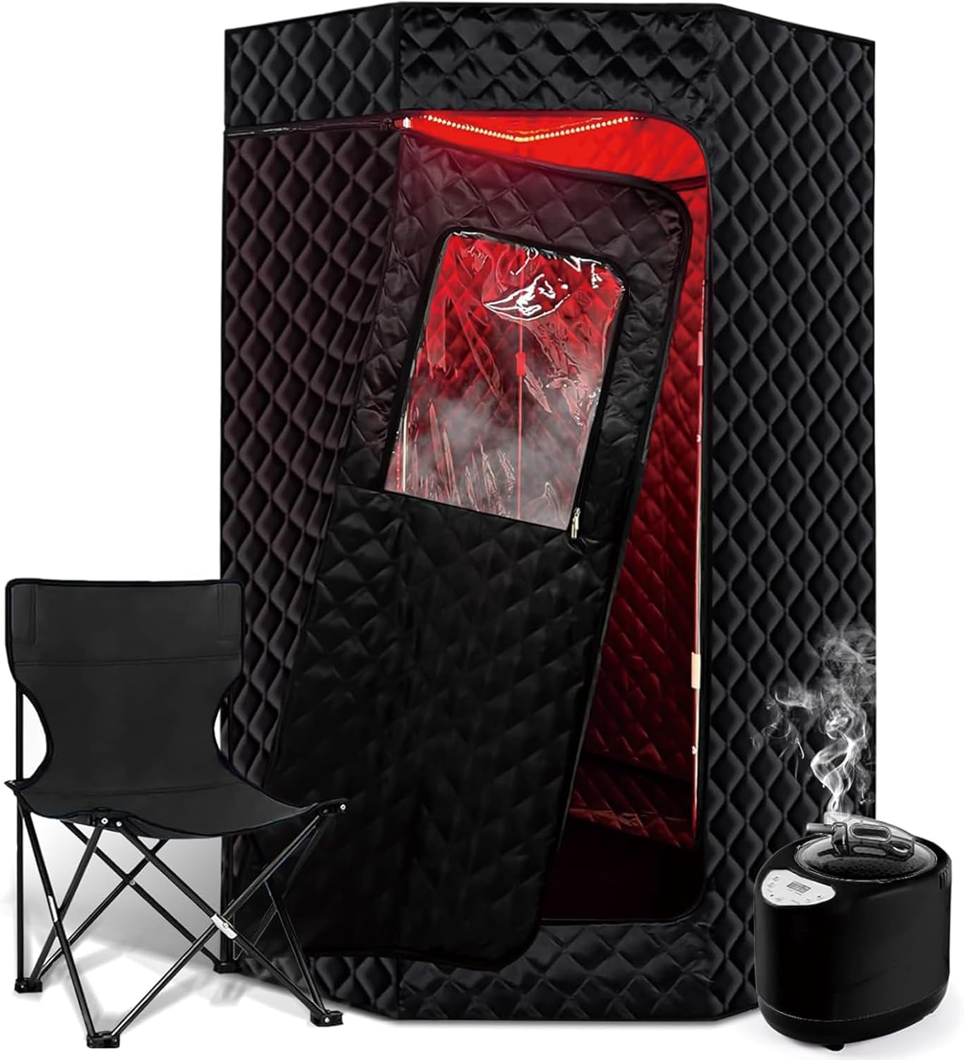 MOLLYBLOS Portable Steam Sauna with Red Light Therapy