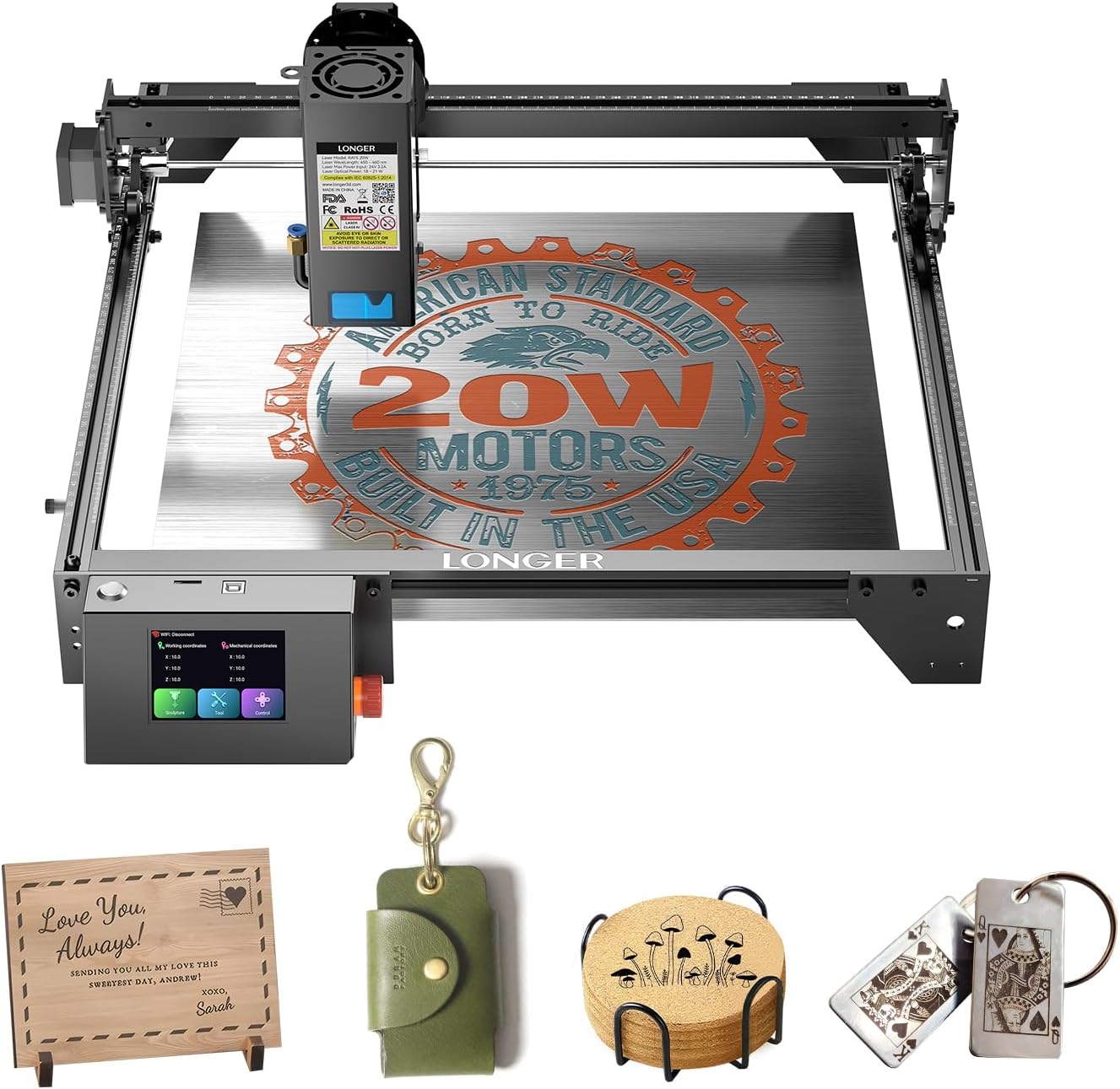 Longer RAY5 20W Laser Engraver Machine for DIY Projects