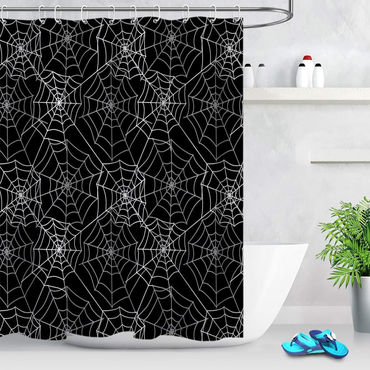 Spooky Spider Web Shower Curtain 60x72 inch