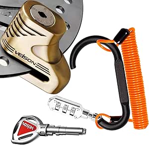 Heavy Anti-Theft Motorcycle Lock with Combination and Key