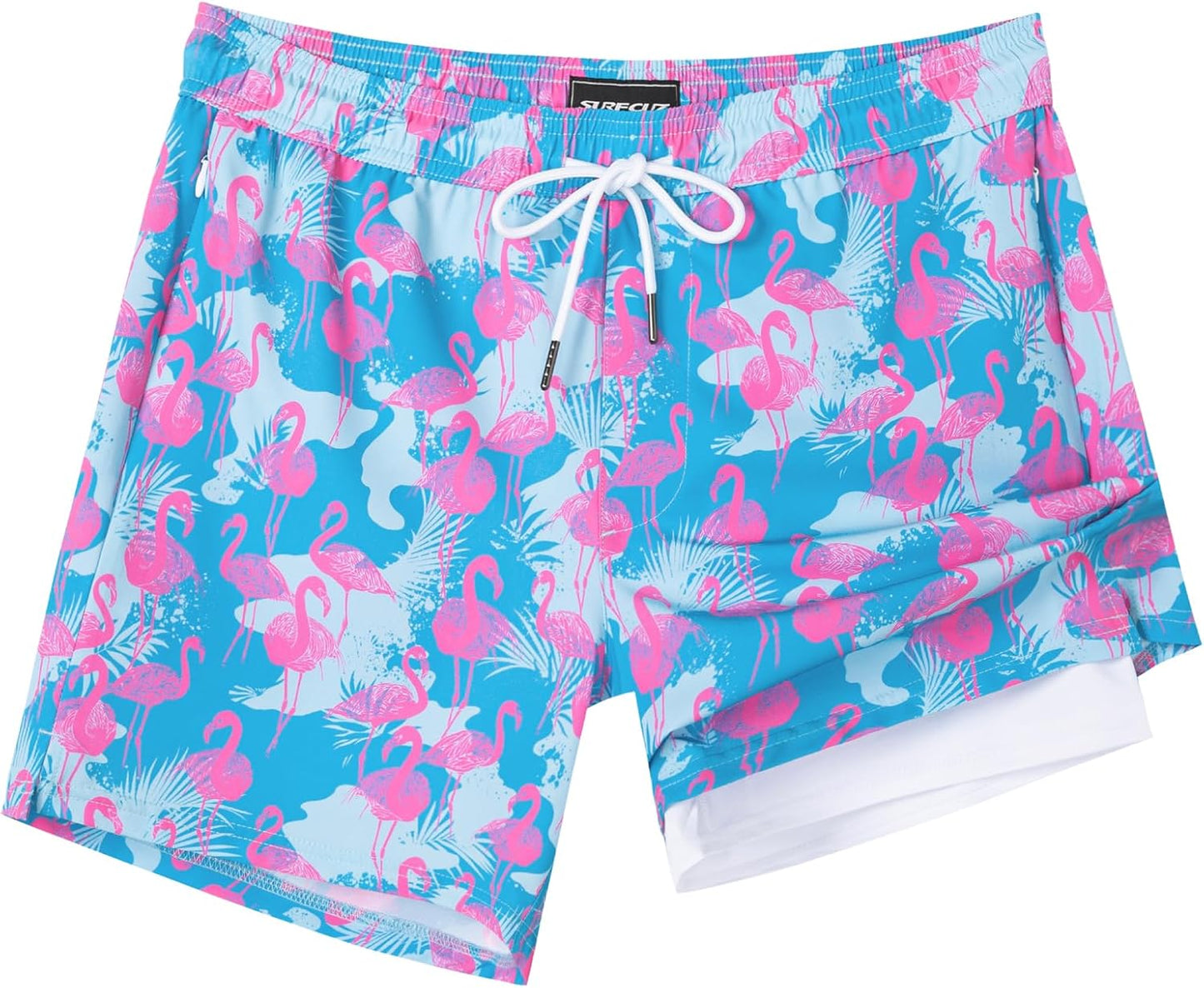Mens Swim Trunks with Compression Liner for Ultimate Comfort
