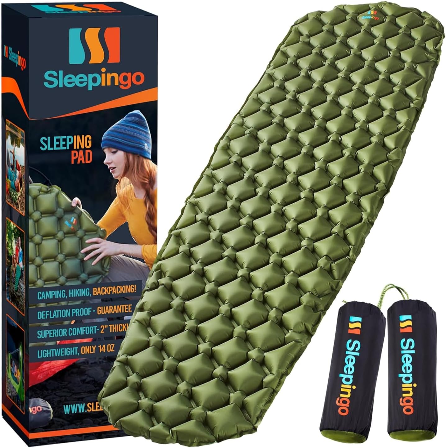 Sleepingo Ultralight 2-Pack: Compact Sleep Pads