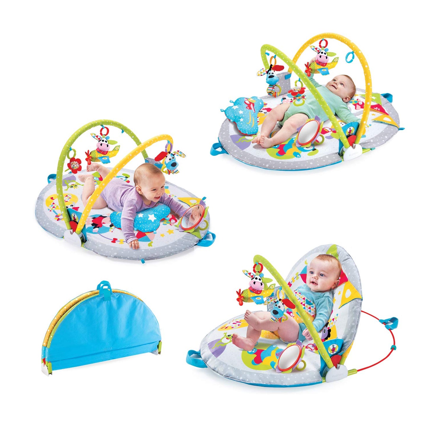 Yookidoo 3-in-1 Baby Gym: Lay, Sit, Play!