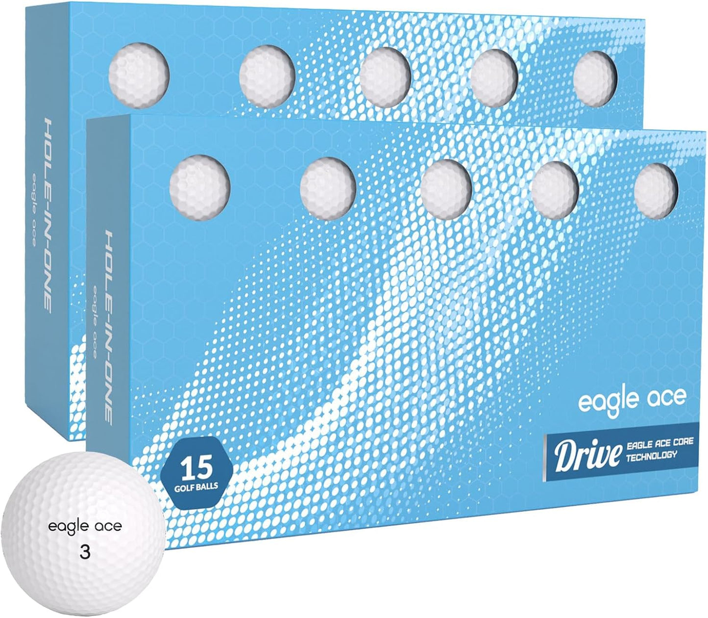 2024 Eagle Ace Golf Balls: Max Distance, Optimal Spin (30-Pack)