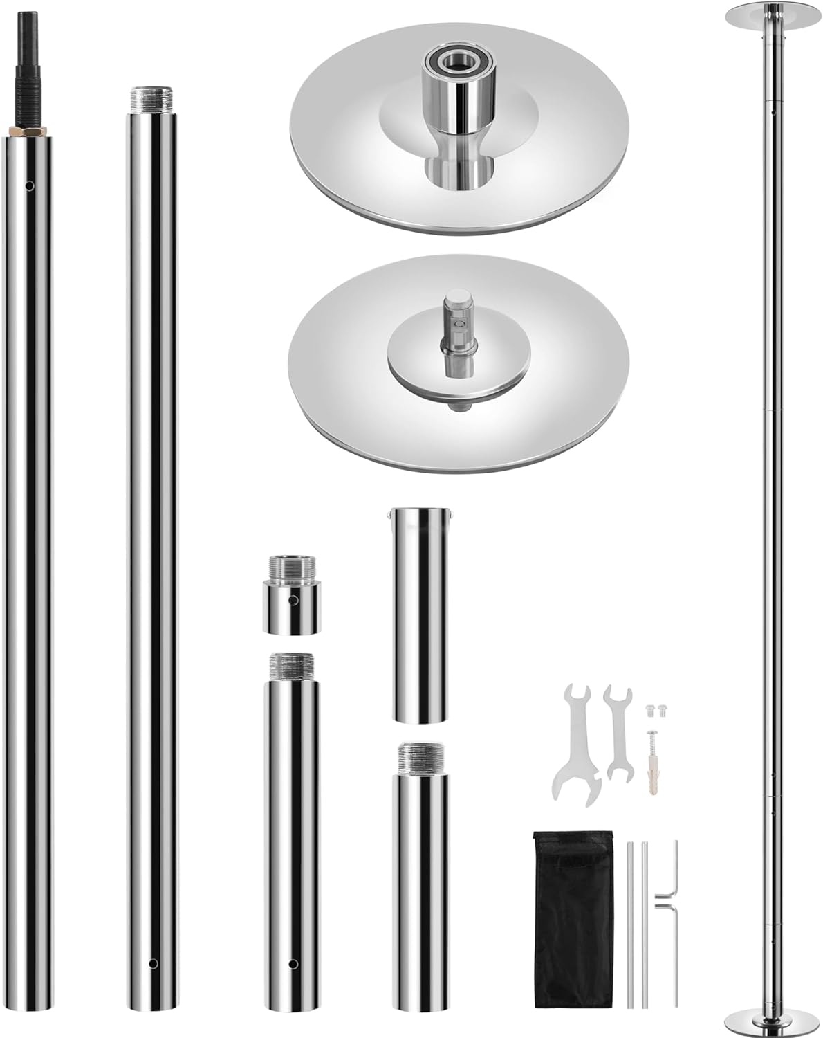 Yaheetech Portable Dance Pole - Adjustable 6.9ft to 9ft Height
