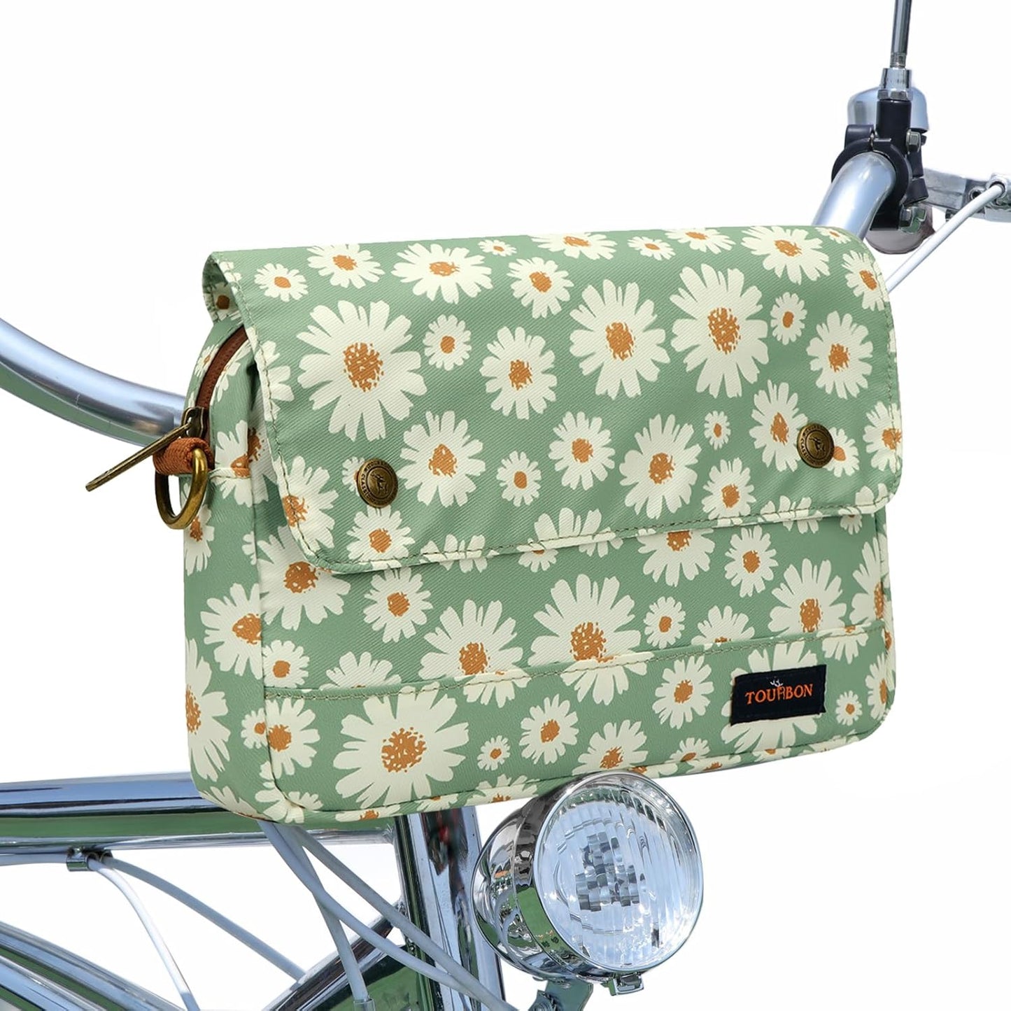 TOURBON Bike Bag Waxed Canvas Handlebar Pouch for Cycling