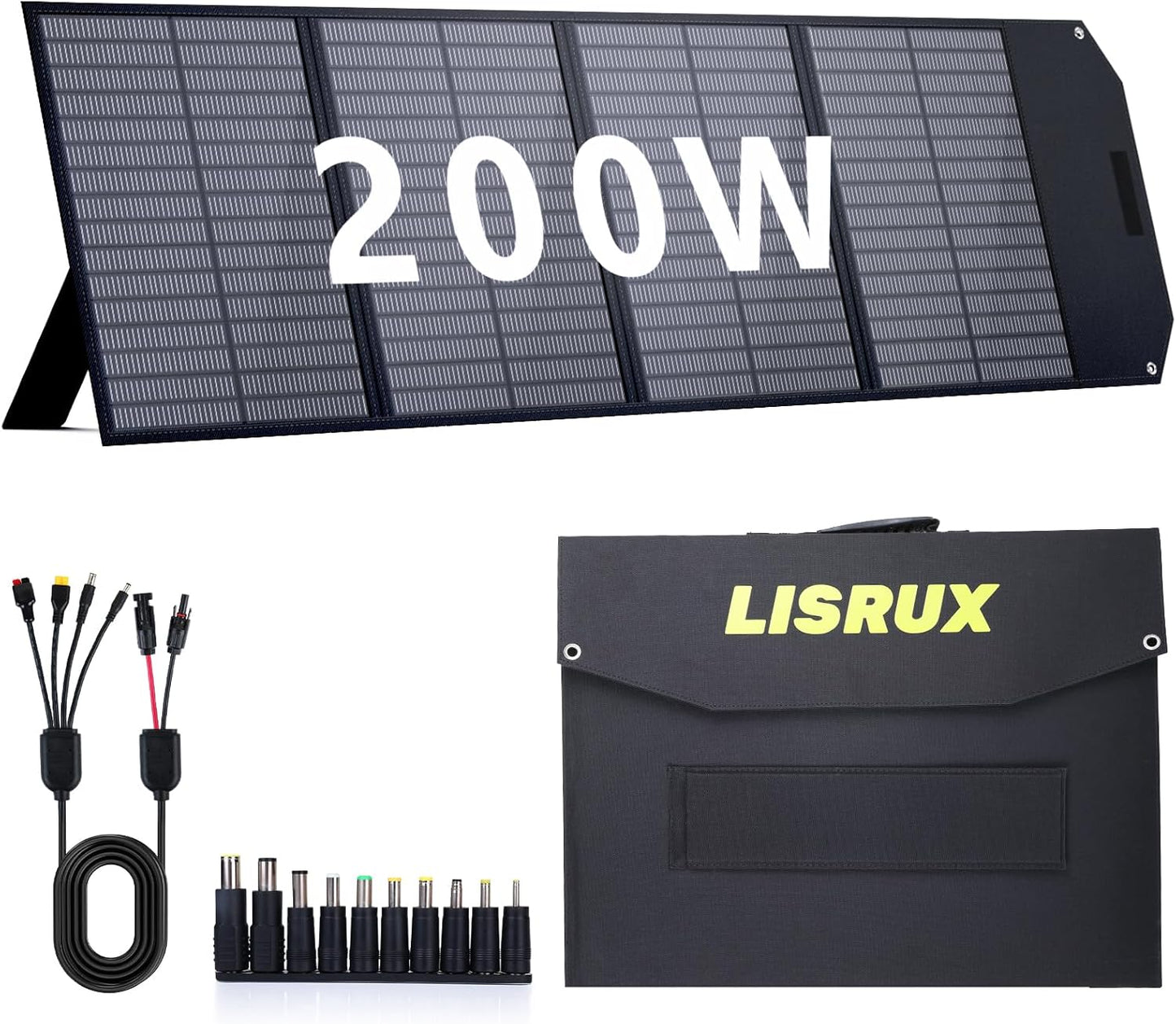 200W LISRUX Solar Charger: Fast Charging, Waterproof & Portable