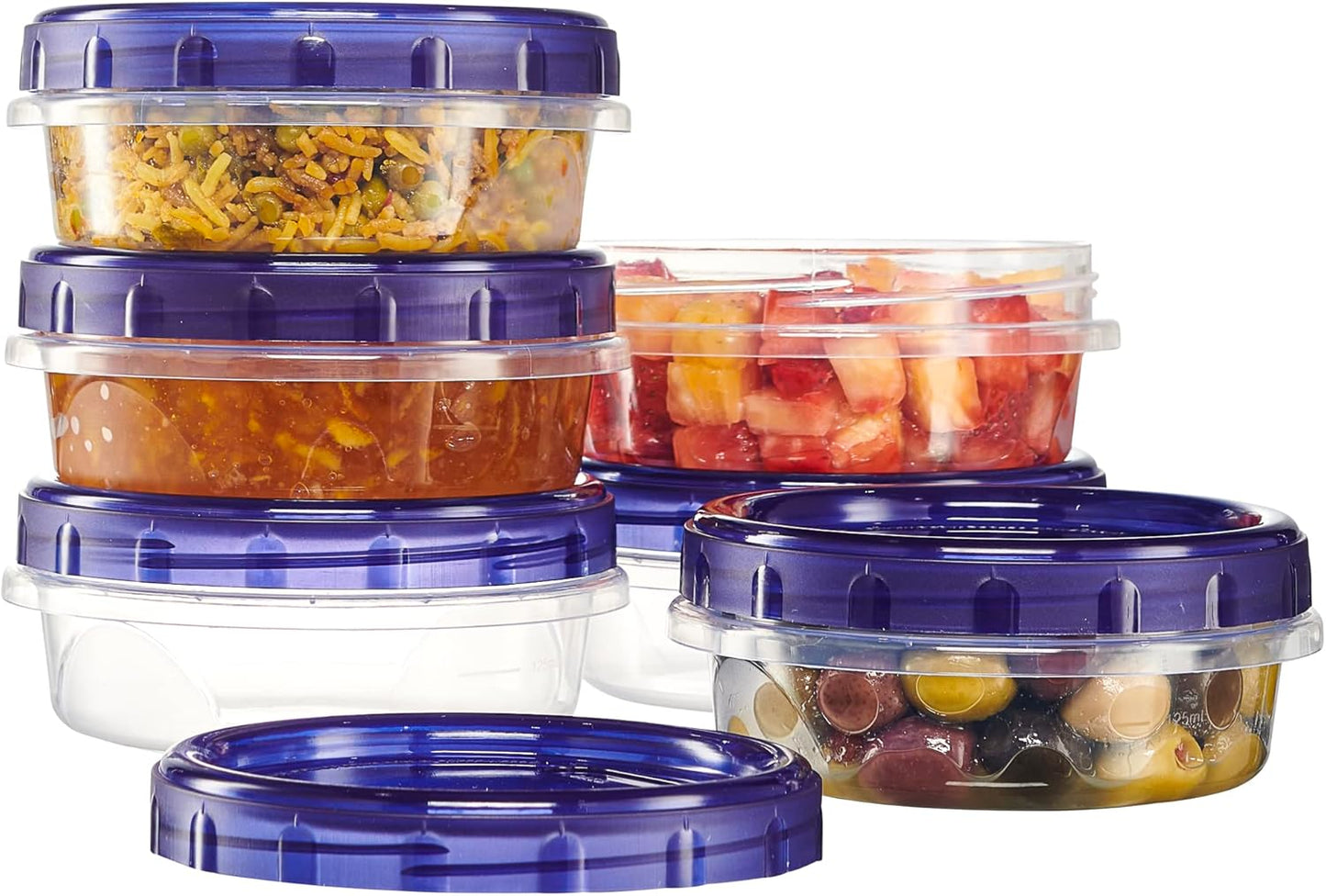 8 oz Reusable Twist Cap Food Containers - Freezer & Microwave Safe