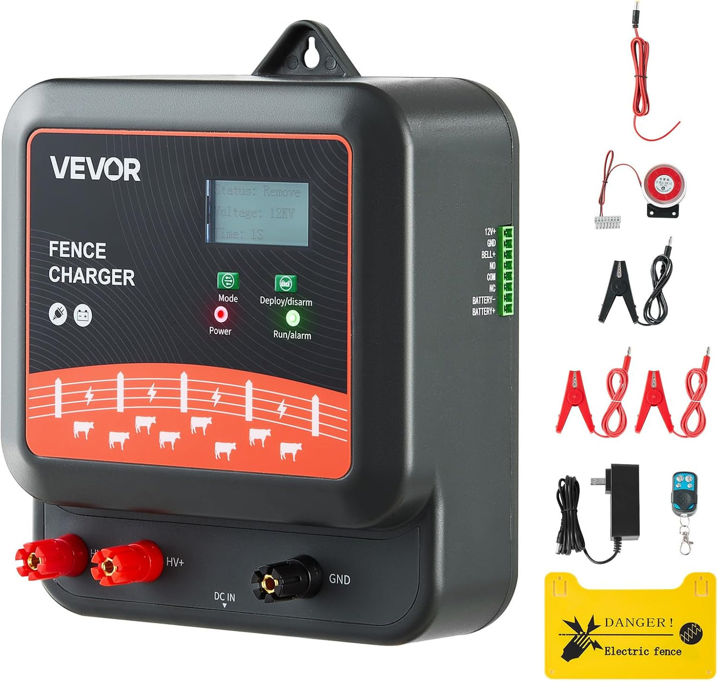 VEVOR Multi-Powered Electric Fence Charger for Livestock Safety