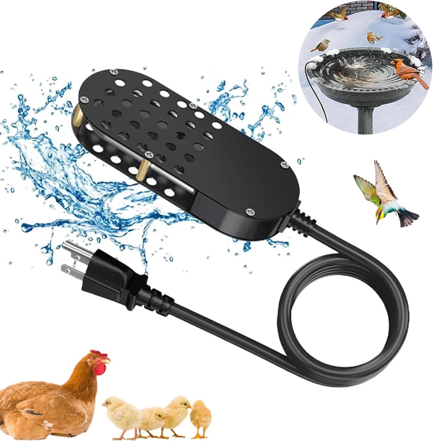200W Bird Bath Deicer | Auto Shut Off | HURRISE