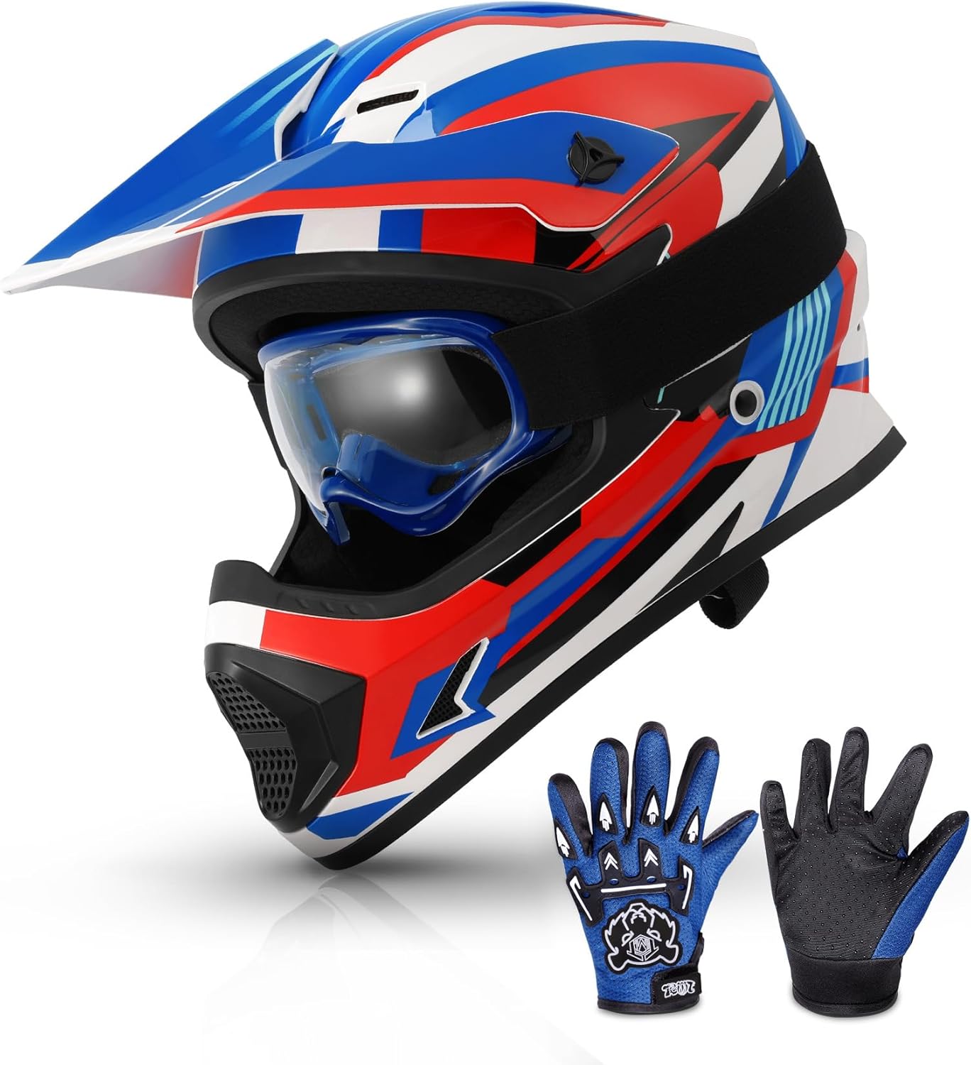 Youth Kids Dirt Bike Helmet - Full Face Off-Road Protective Gear