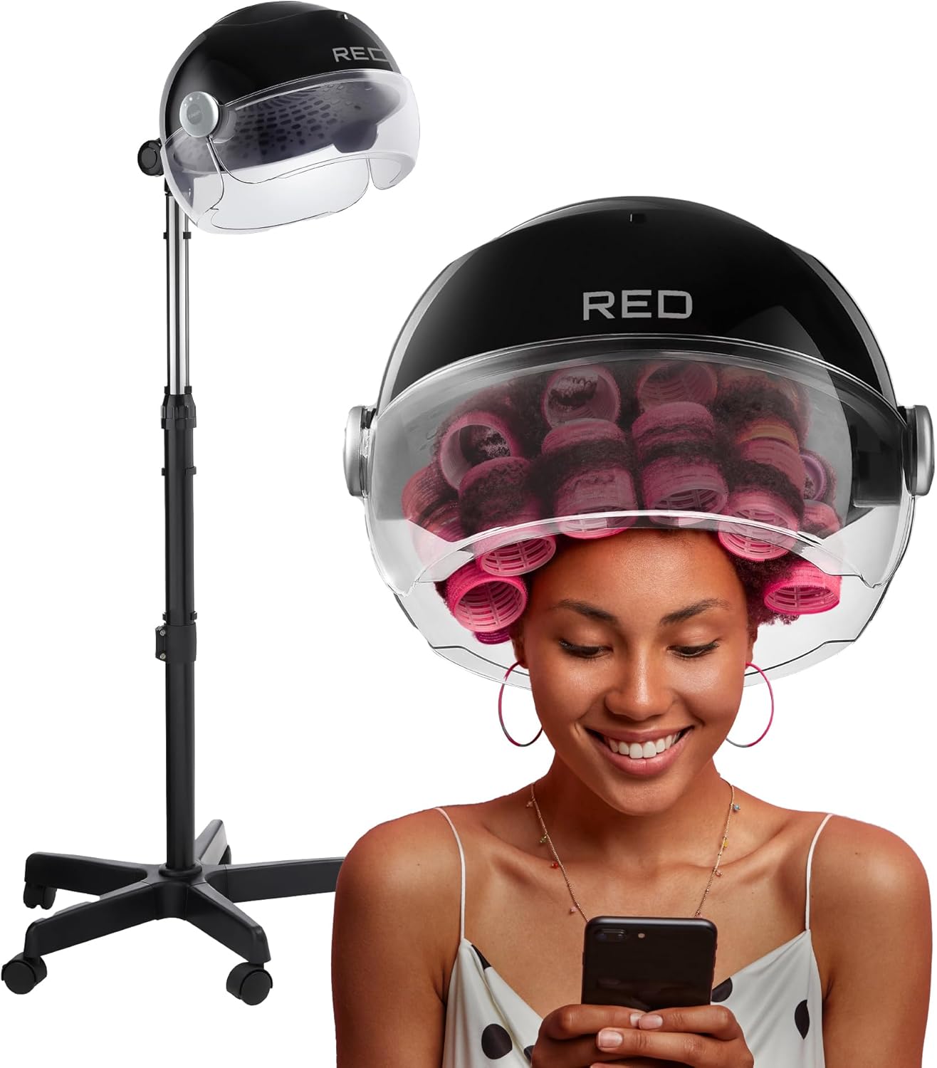 RED by Kiss Ceramic Hood Dryer: Quick Drying Power