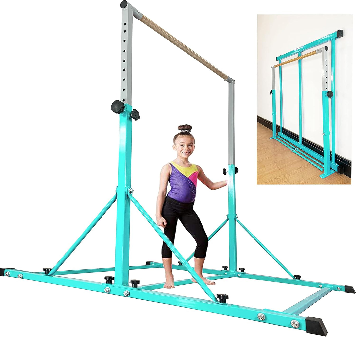 Professional Gymnastic Kip Bar for Kids and Teens, 5Ft/8Ft