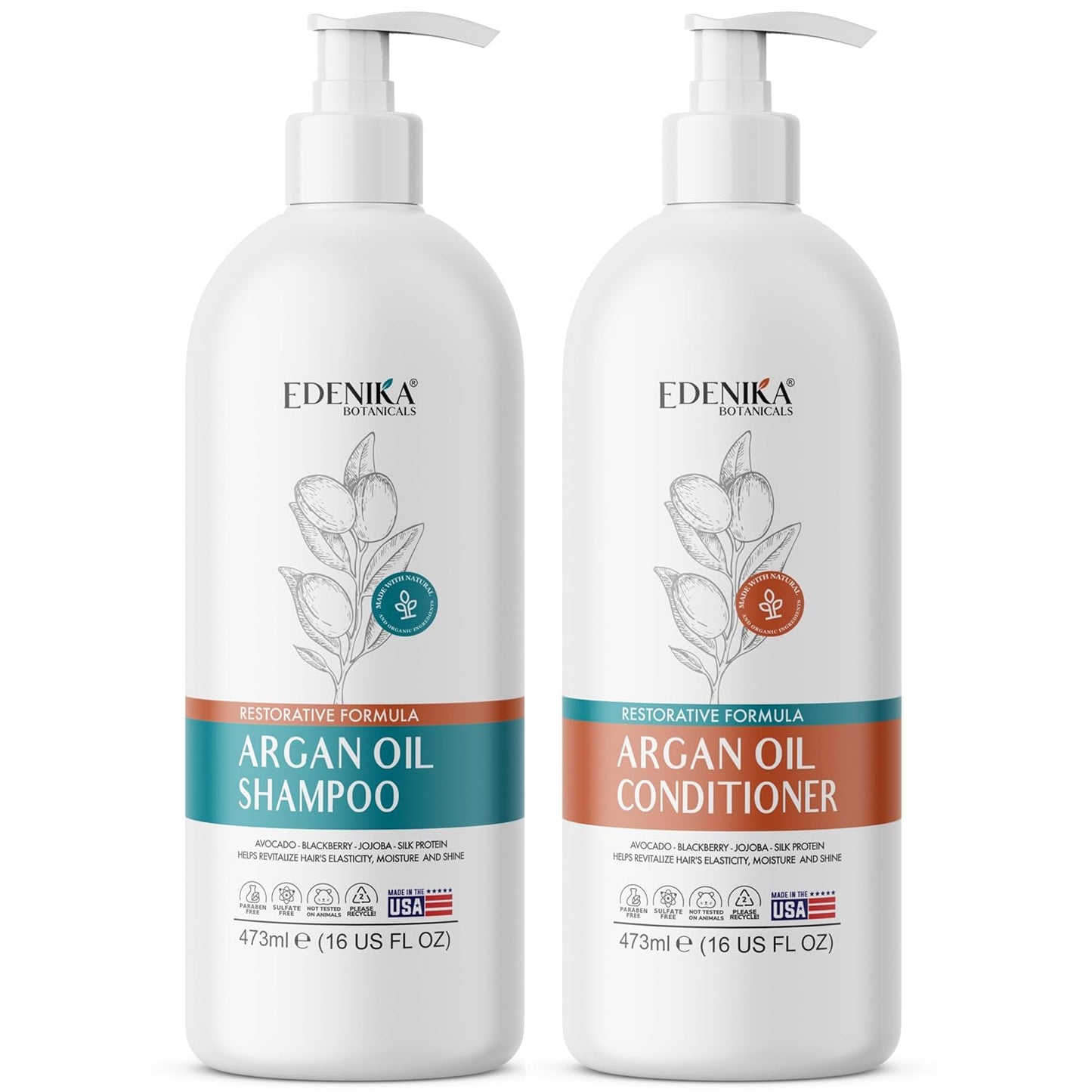 Argan Oil Hair Care Set - Restores & Nourishes - For Dry Hair