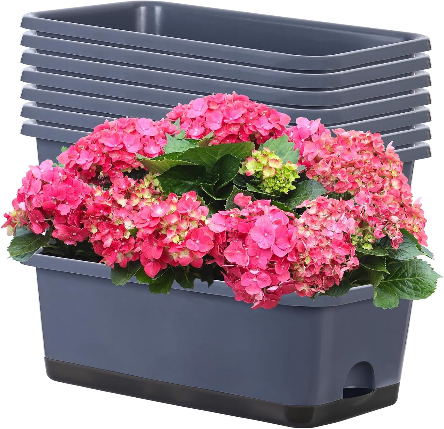 17 Inch Self Watering Window Box Planter Set of 8 for Home