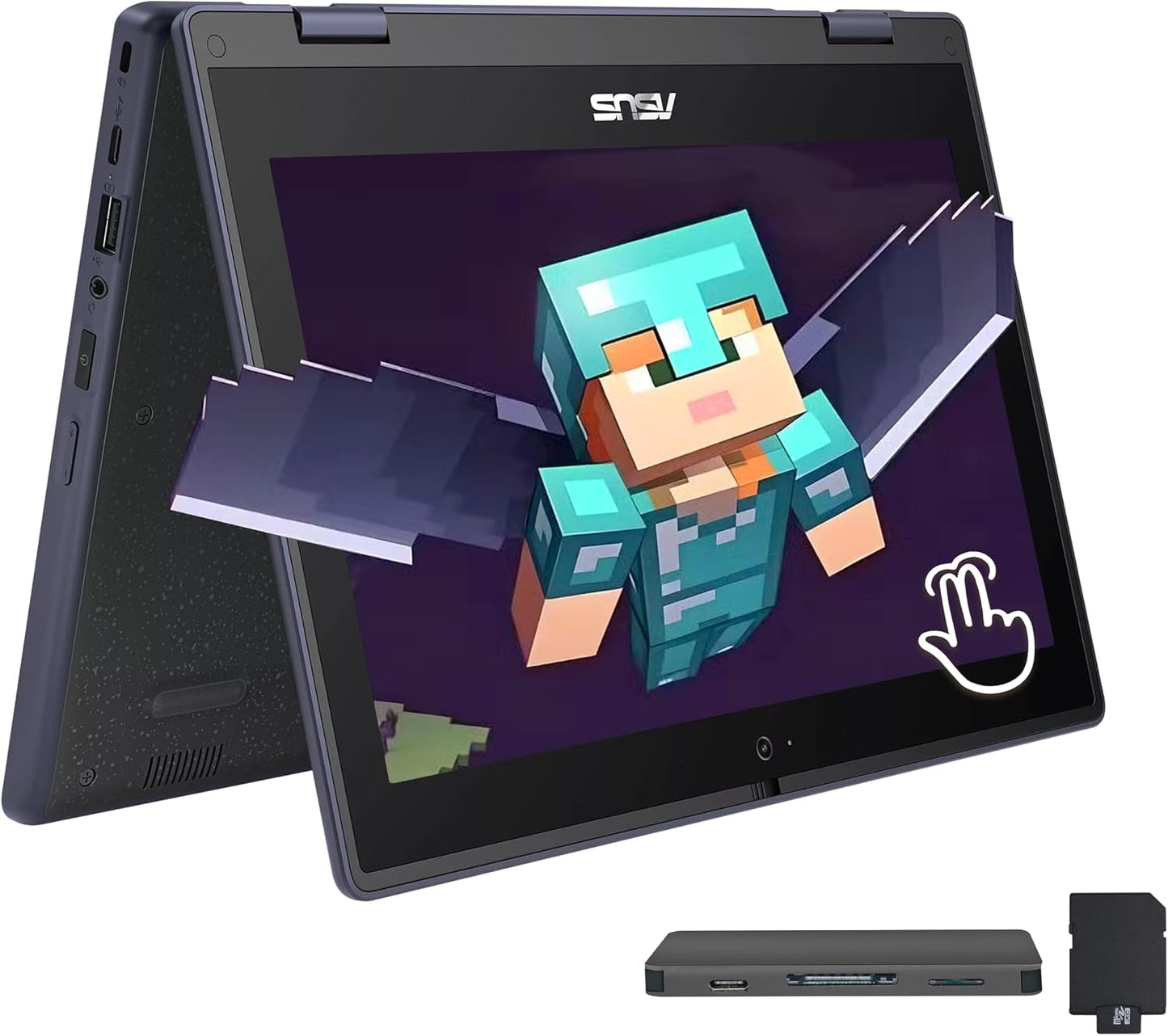 ASUS 11.6 HD Touchscreen 2-in-1 Laptop for Students and More