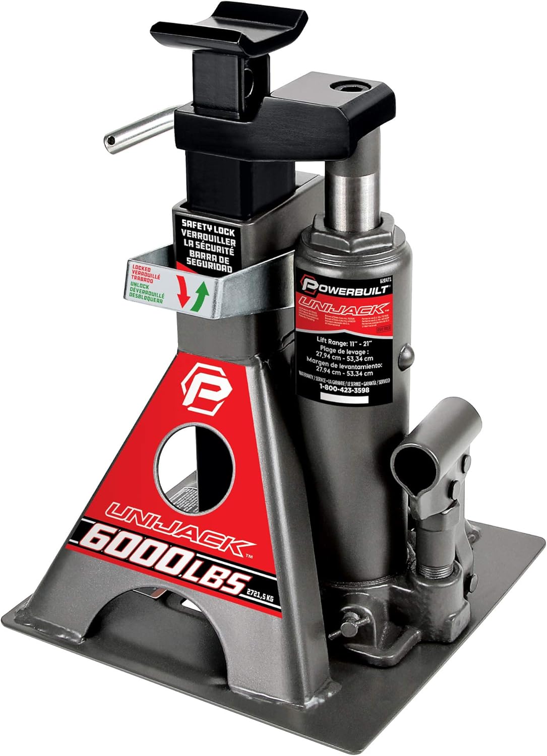 Powerbuilt 3 Ton All-in-One Car Lift with Wide Base Design