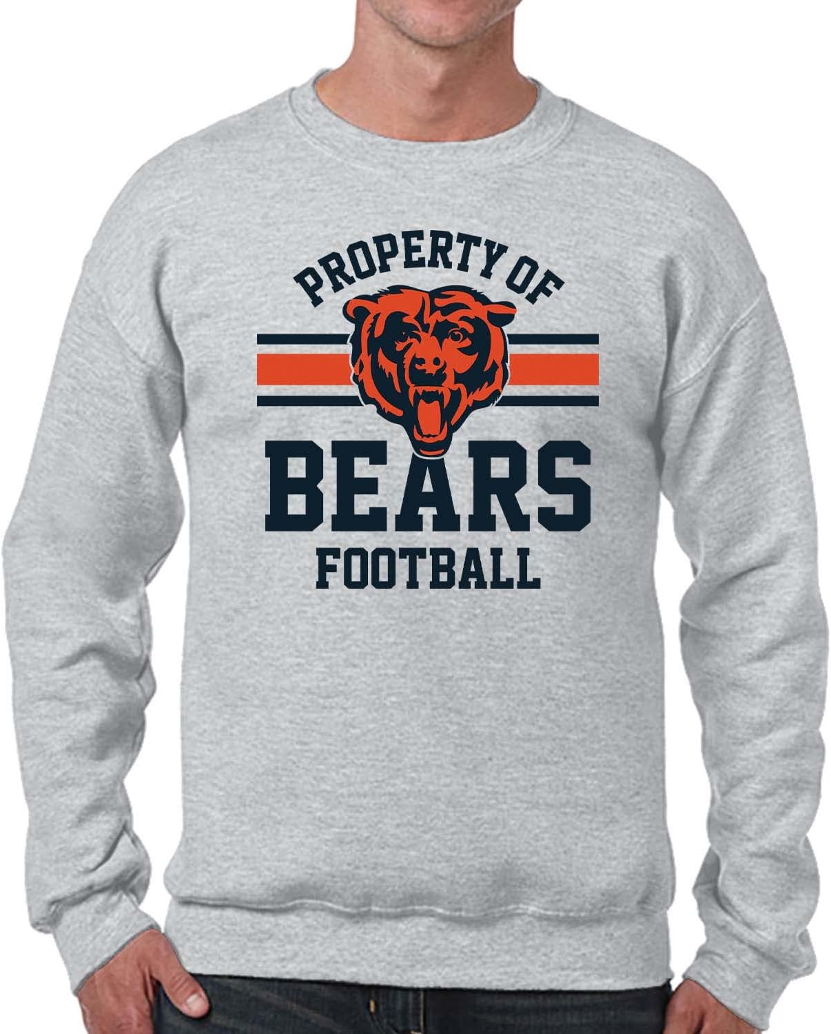 Property Of Crewneck Fleece Sweatshirt for Chicago Bears Fans