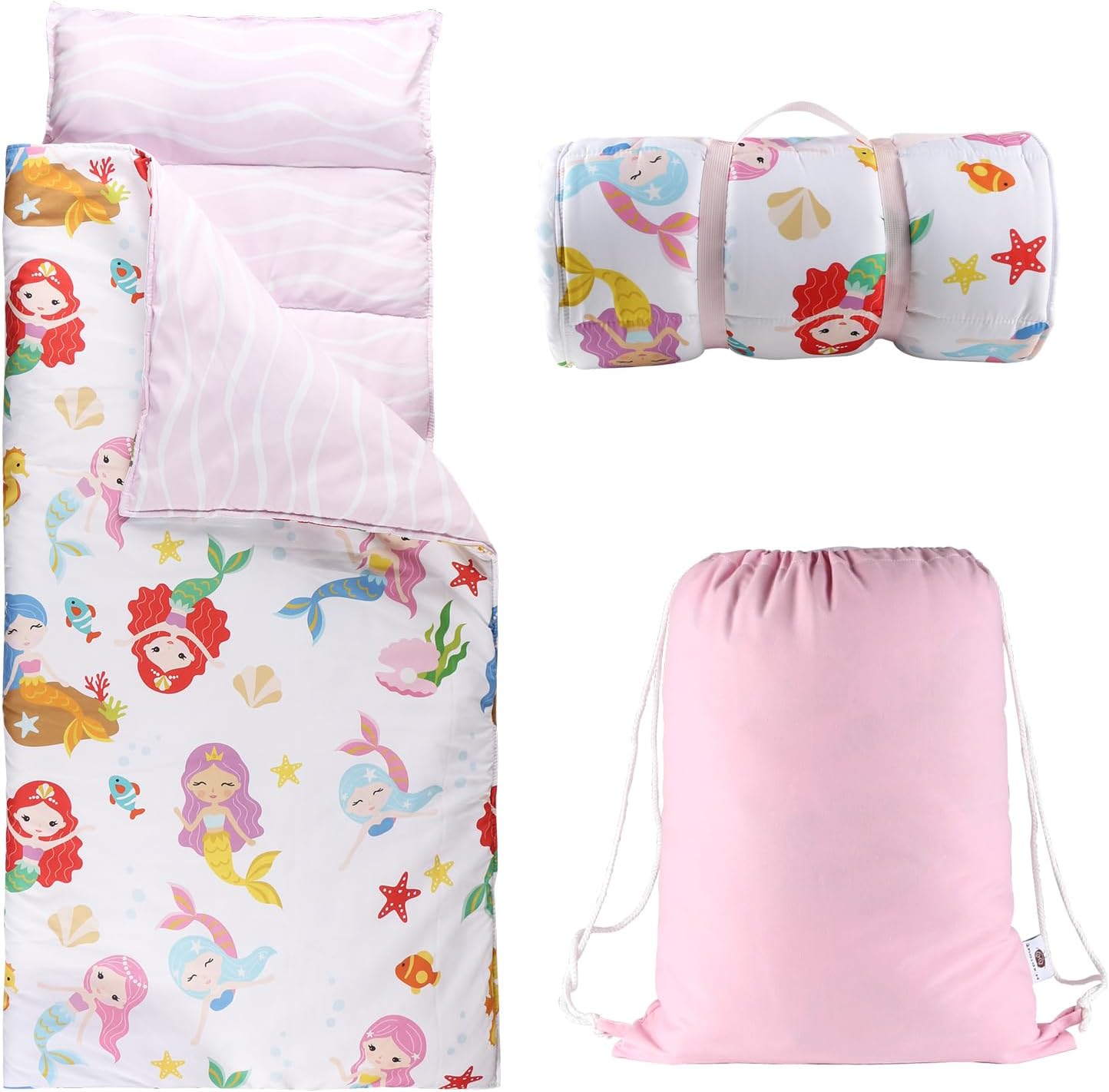 Toddlers Nap Mat with Removable Pillow for Sweet Dreams