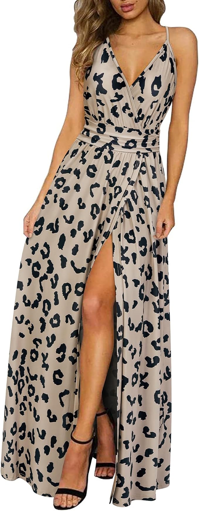 Newshows Women's Summer V Neck Spaghetti Strap Maxi Dress Review