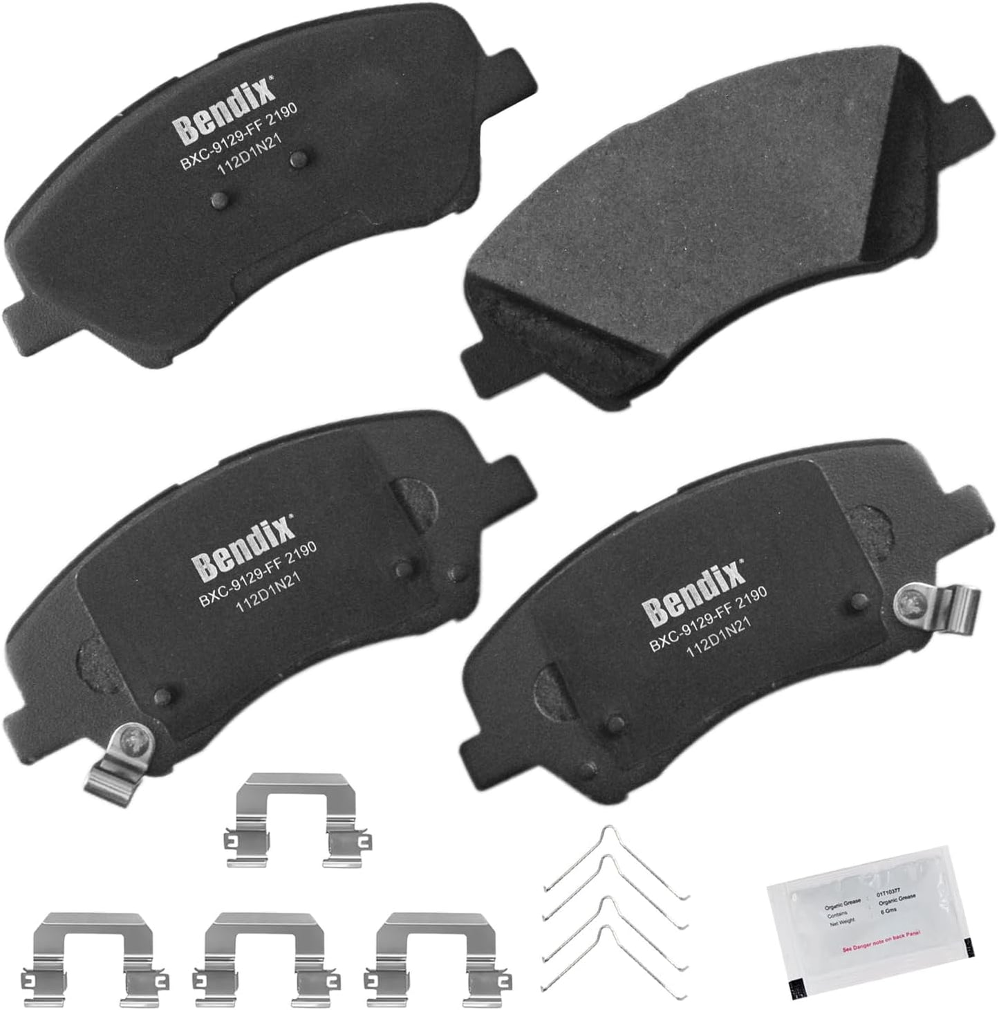 Bendix Priority1 CFC2190 Ceramic Brake Pads for Hyundai Accent
