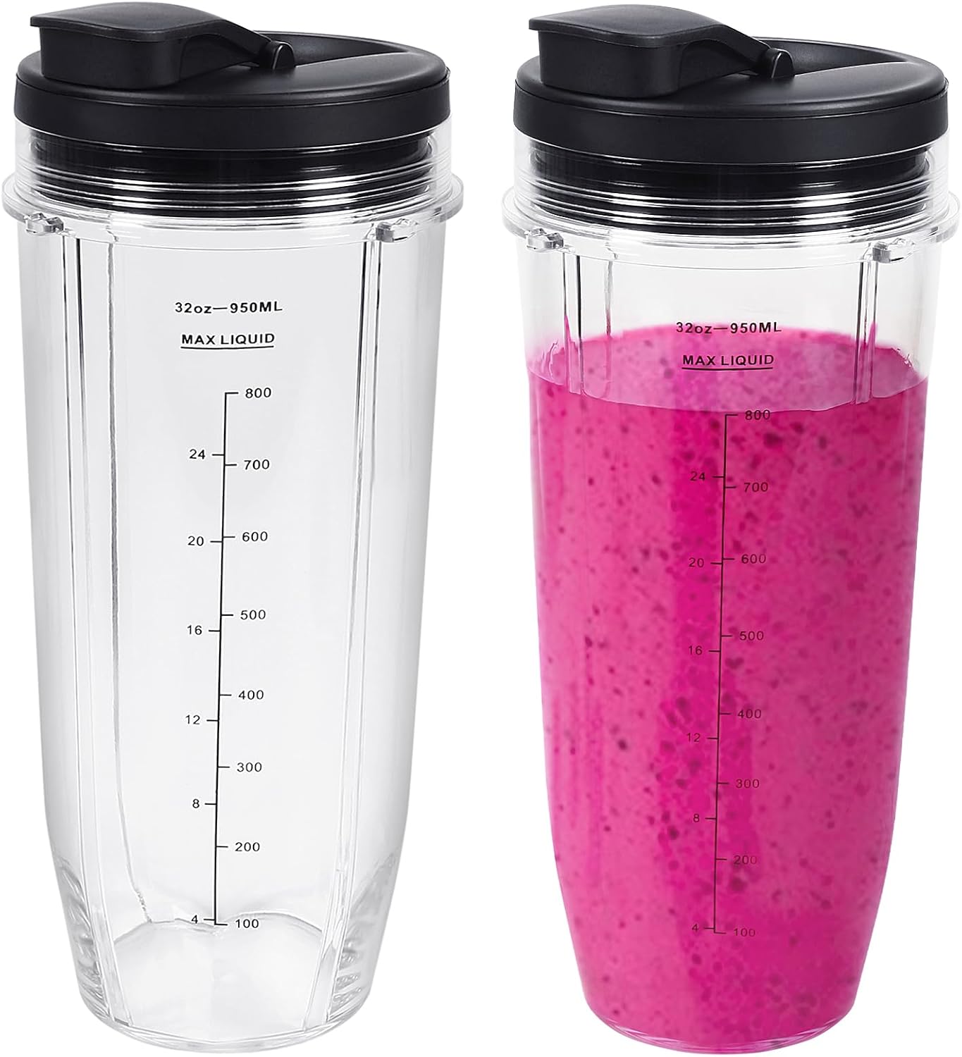 Ninja Blender Cups 32oz - 2 Pack for Auto iQ Blenders