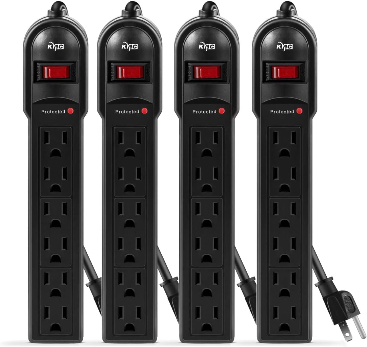 4-Pack KMC Surge Protectors, 600 Joule Protection