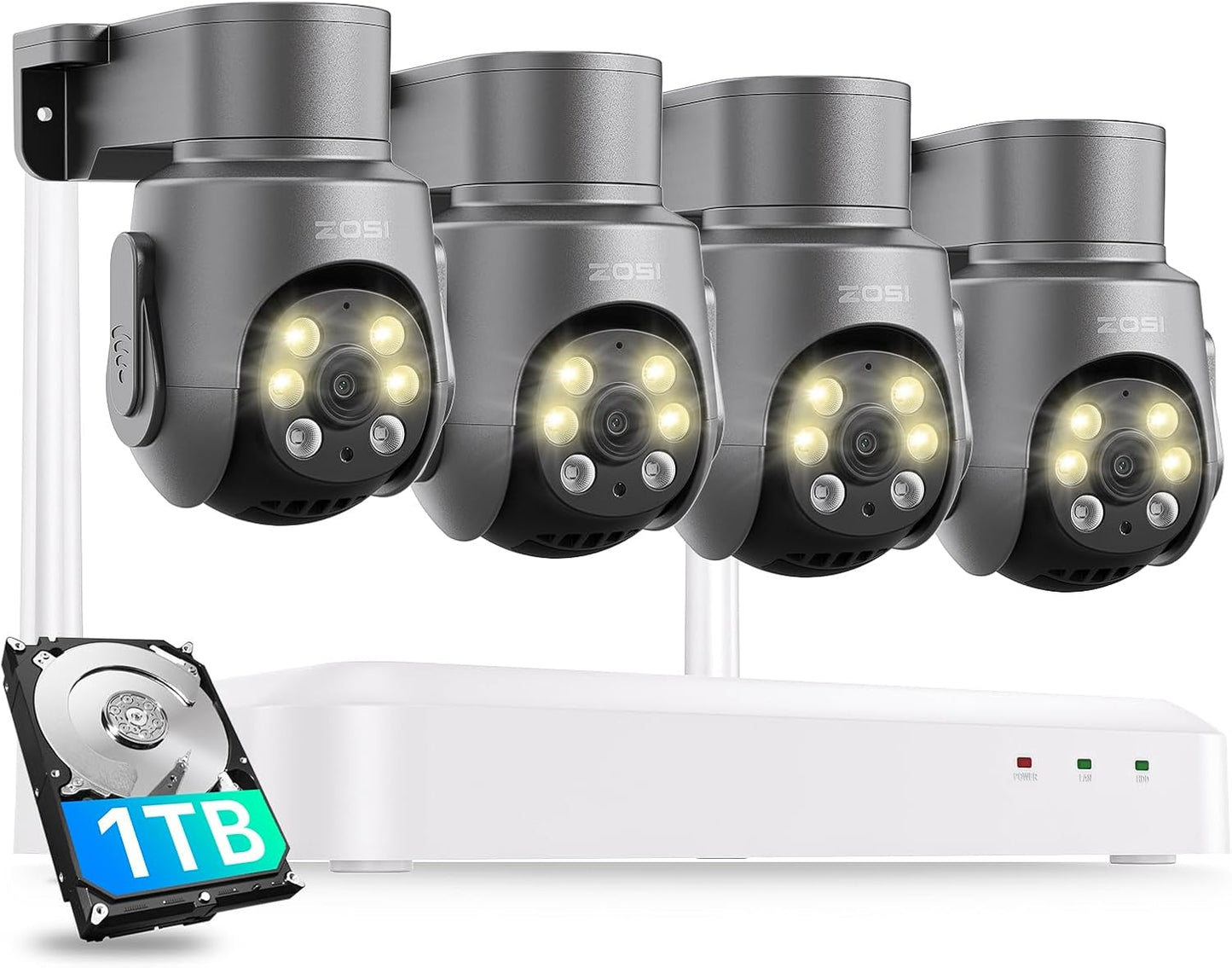 ZOSI 8CH 5MP Wi-Fi Security Camera System with Night Vision