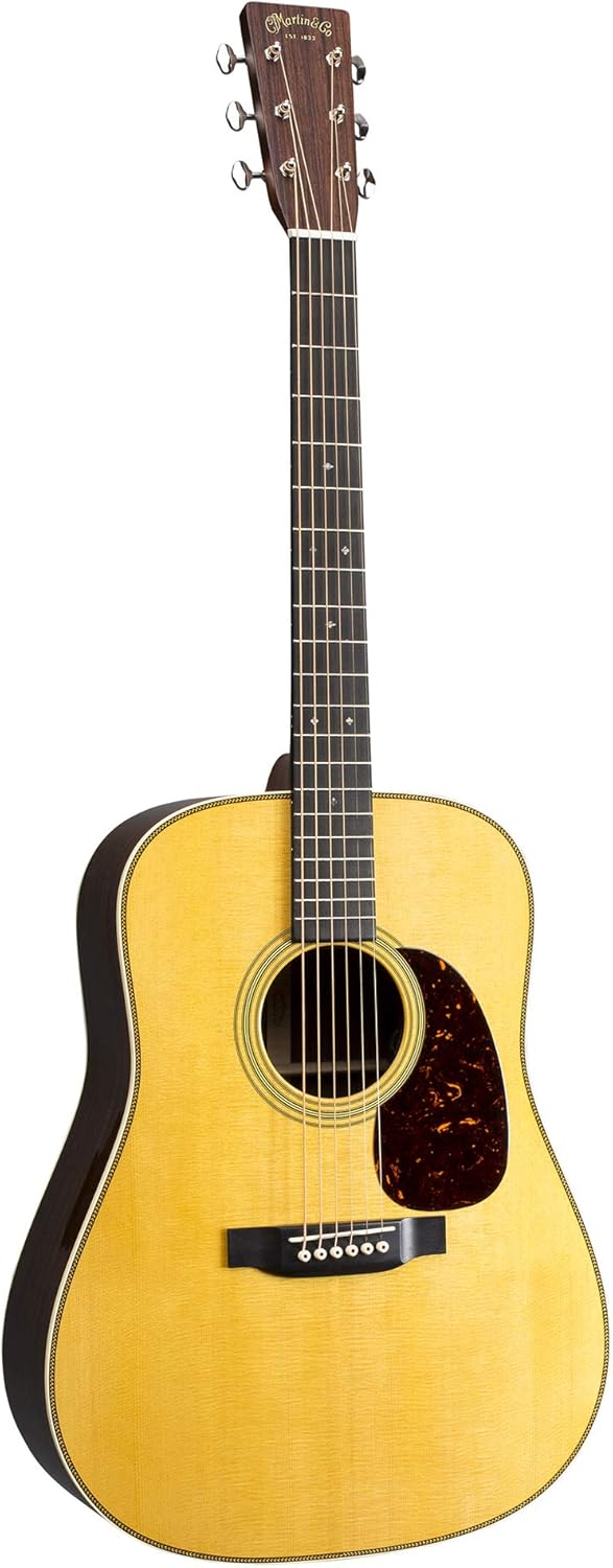 Hand-Built Martin HD-28E: Authentic Wood Acoustic