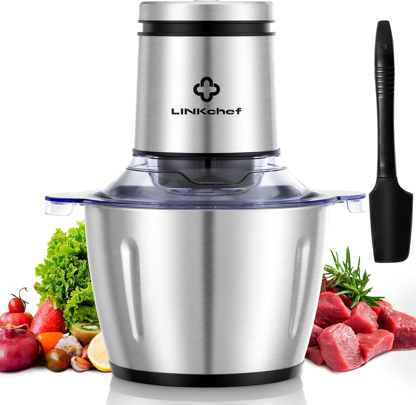 LINKChef 8 Cup Food Processor for Quick Chopping and Grinding