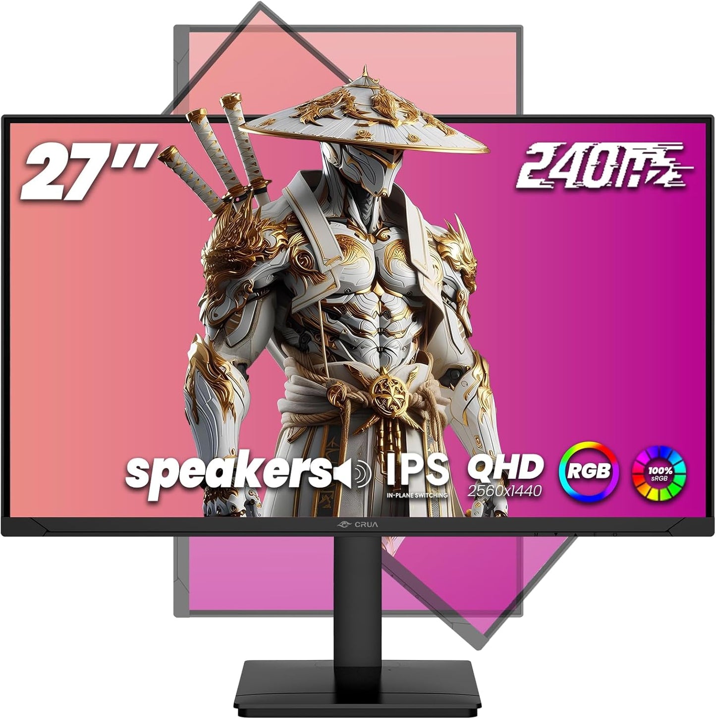 CRUA 27 QHD Gaming Monitor - 240Hz for Fluid Gameplay