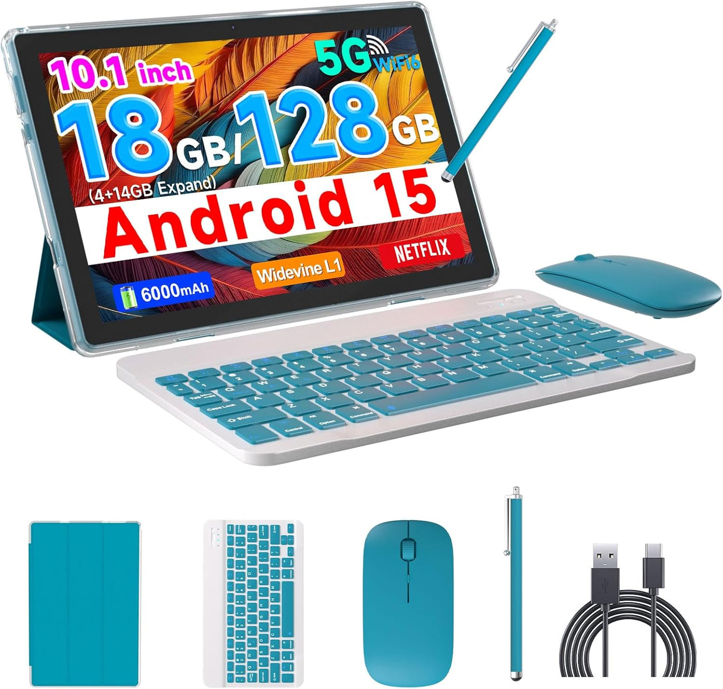 COOPERS 10 inch Tablet with Android 15 and 18GB RAM for All