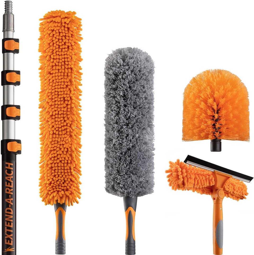 24 Foot High Reach Duster Kit for Easy High Ceiling Cleaning