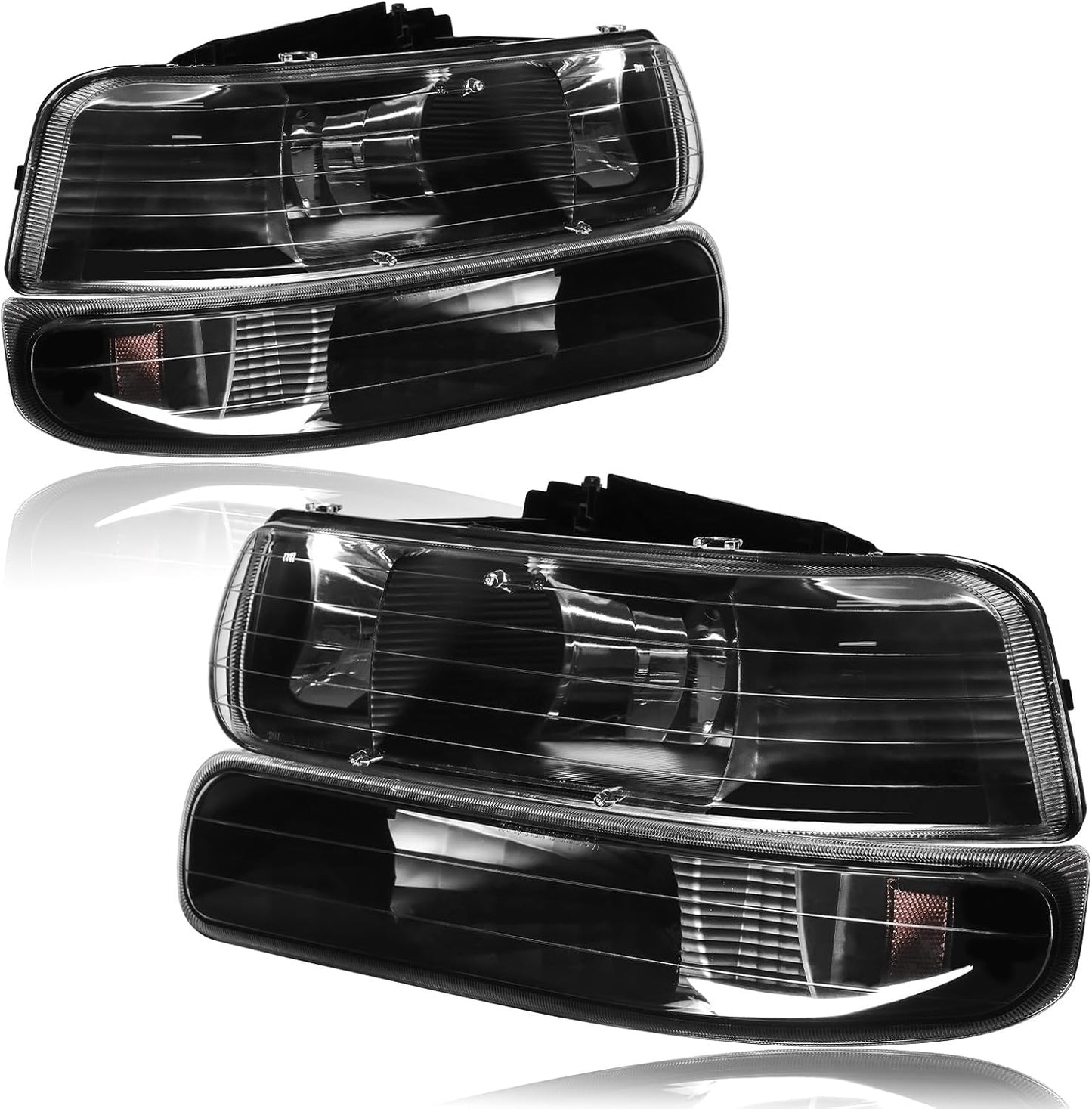 Headlights Assembly for 1999-2002 Chevy Silverado & Tahoe