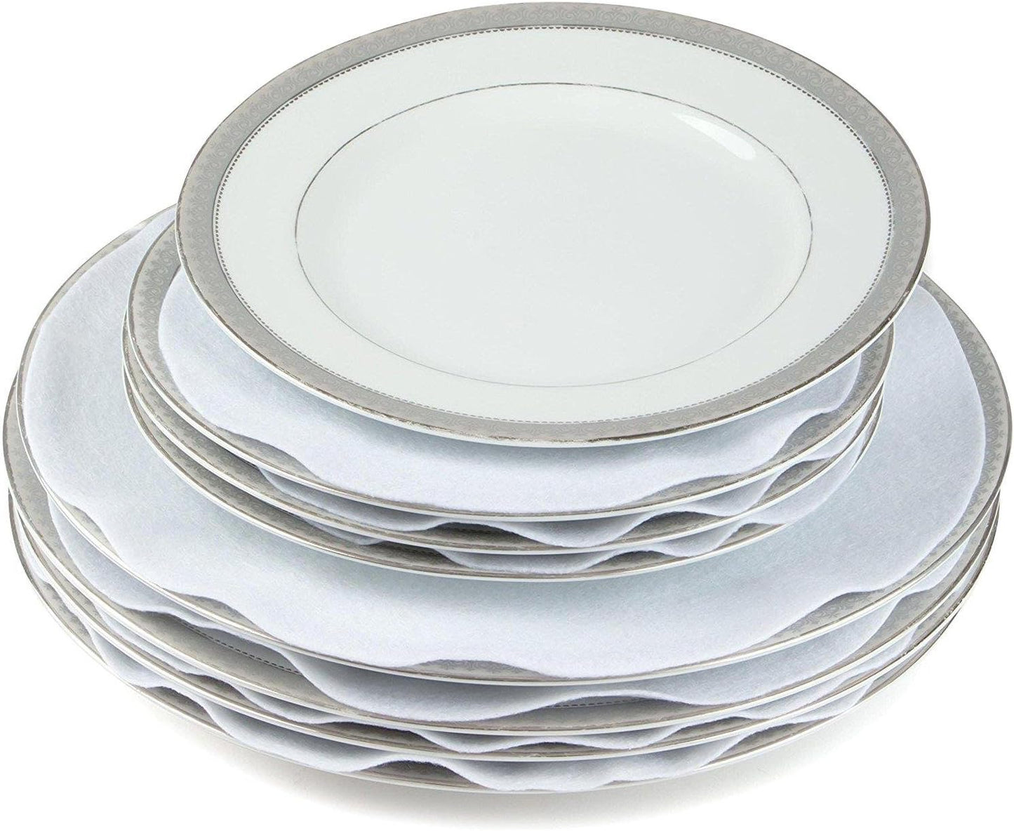 144 Pcs Felt Plate Dividers for Stacking and Storing China