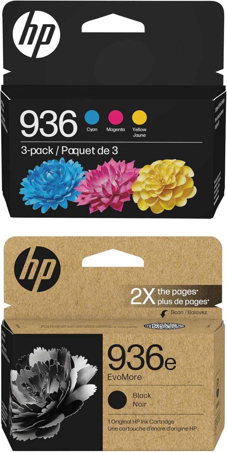 HP Original 936e Black and Tri-Color Ink Cartridges 2-Pack