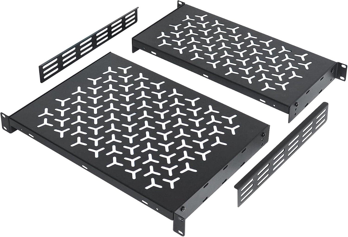 1U Rack Shelves 2-Pack with Flexible Design for Storage Needs