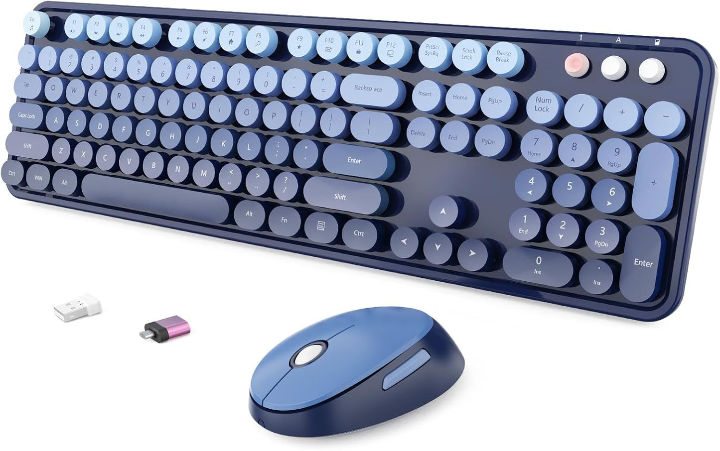 Wireless Keyboard and Mouse Combo for Retro Style Lovers