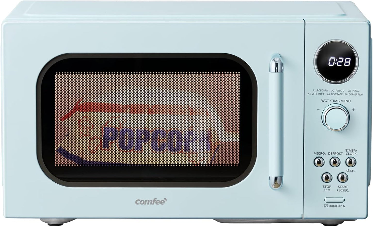 COMFEE Retro Ovens: Compact 0.9 cu.ft Microwave with Style