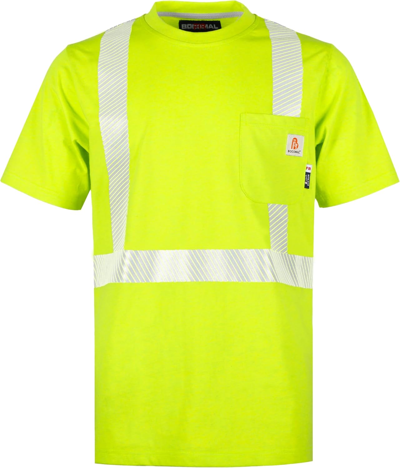 High Visibility Flame Resistant Safety Shirt for Men - BOCOMAL