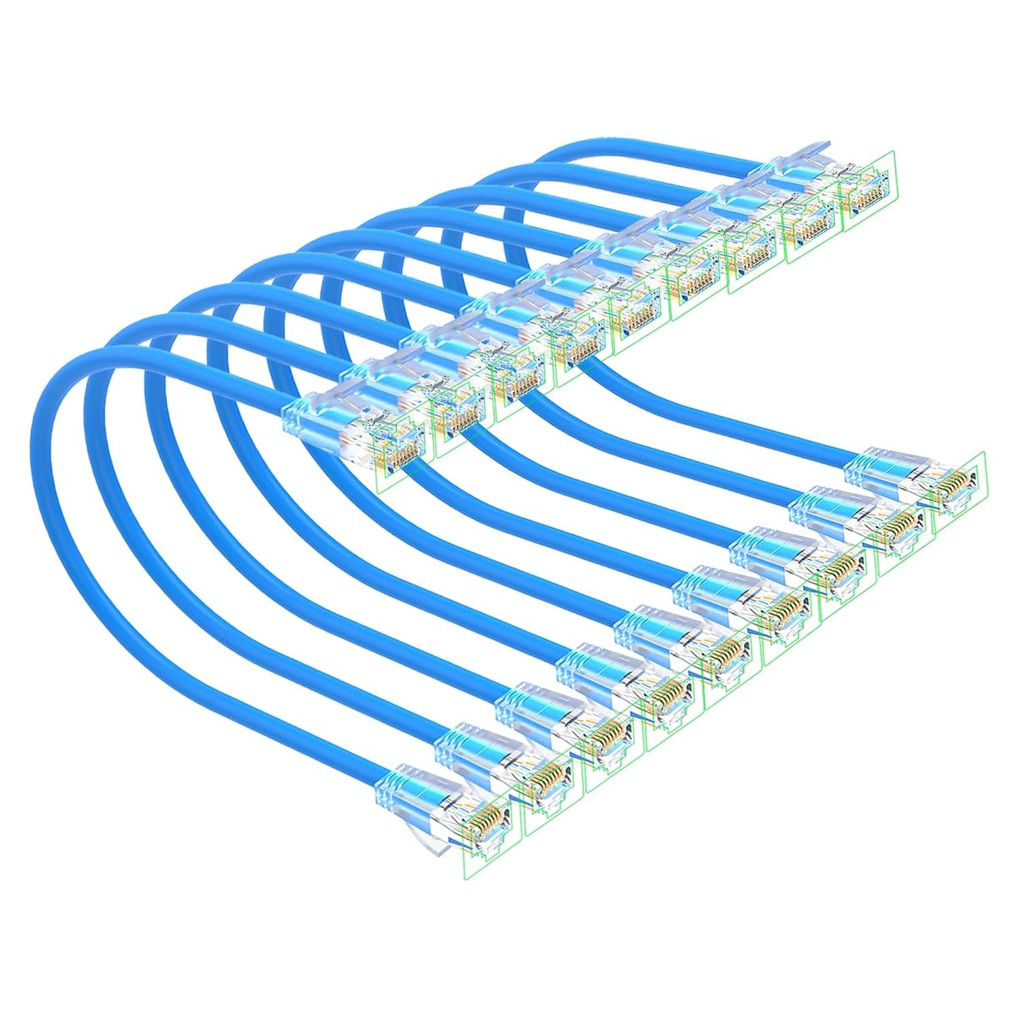 Cat 6 Patch Cables 20ft - High-Speed Slim Ethernet Cables