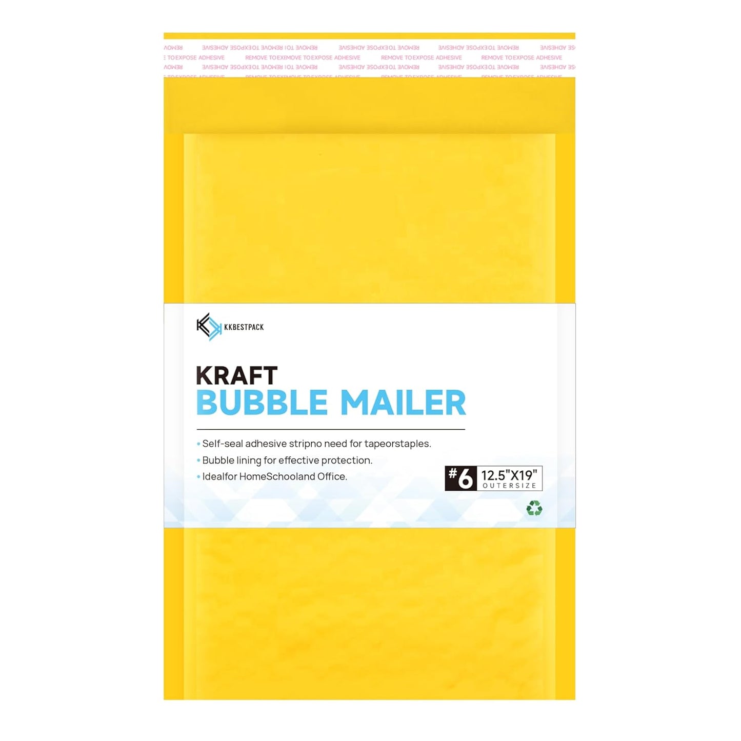 Kraft Bubble Mailers #6 by Kkbestpack - Self-Seal Padded Envelopes