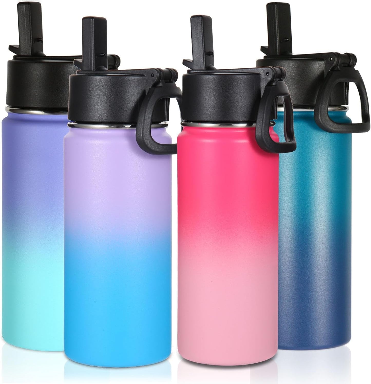 Volhoply Insulated Sports Water Bottles for Kids - 4 Pack