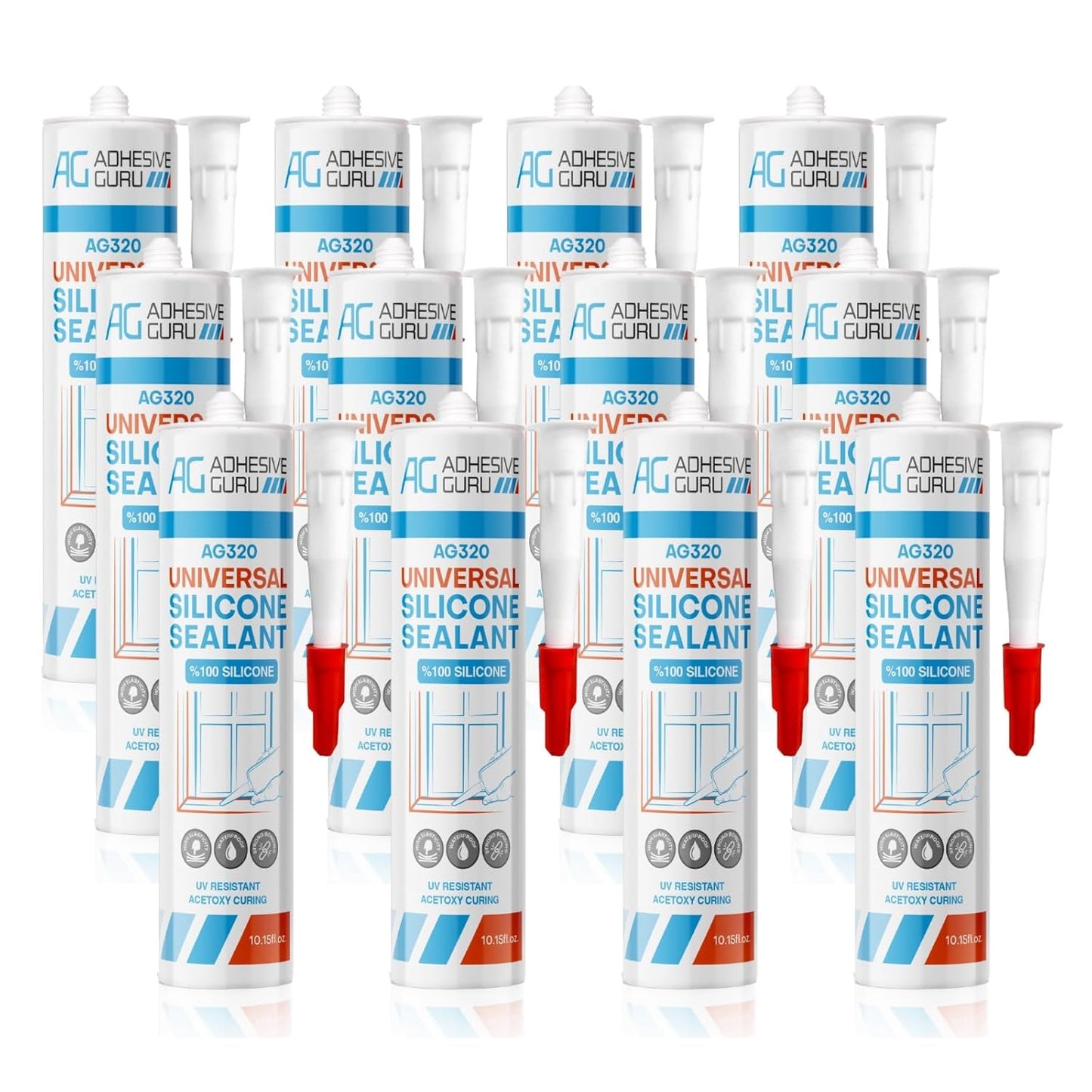 Adhesive Guru Clear Silicone Sealant for Indoor and Outdoor Use